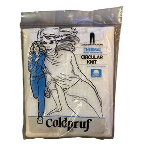 Coldpruf Thermal Ladies Underwear Circular Knit Ankle Length Bottoms‎ White L